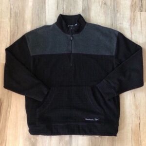 Reebok Men's Black and Gray Sweater